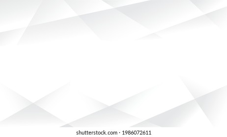 Abstract gradient white and gray color background, Cut line on the paper resembles a fold leave empty space in middle horizontal. Vector illustration geometric modern design.