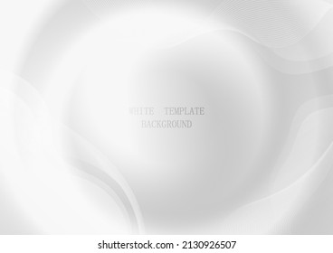 Abstract gradient white and gray decorative template wavy design. Overlapping with lines stripe design on white background. Illustration vector