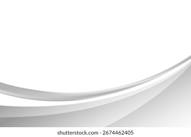 Abstractas gradiente blanco y gris fondo de onda lisa. textura patrón blanco. Ilustración vectorial