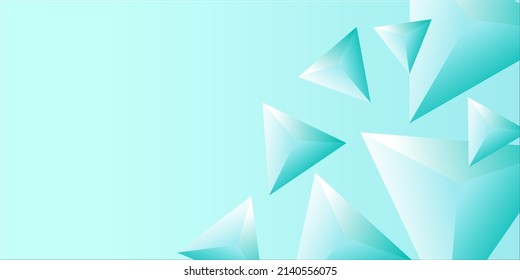 Gradiente abstracto triángulo blanco y verde