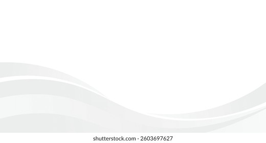 Abstract Gradient White grey liquid background. Modern background design. Dynamic Waves. Fluid shapes composition. Fit for website, banners modern