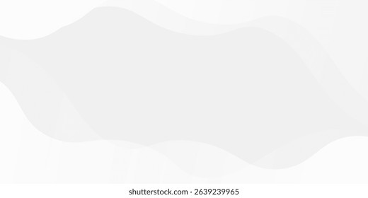 Abstract Gradient  White grey  liquid background. Modern  background design. Dynamic Waves. Fluid shapes composition.  Fit for website, banners, brochure, posters