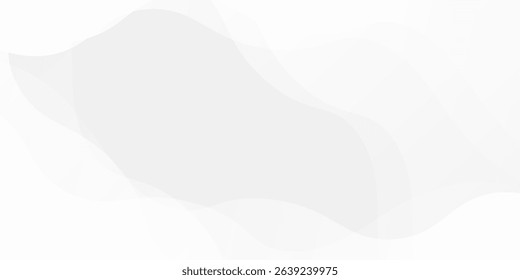 Abstract Gradient  White grey  liquid background. Modern  background design. Dynamic Waves. Fluid shapes composition.  Fit for website, banners, brochure, posters