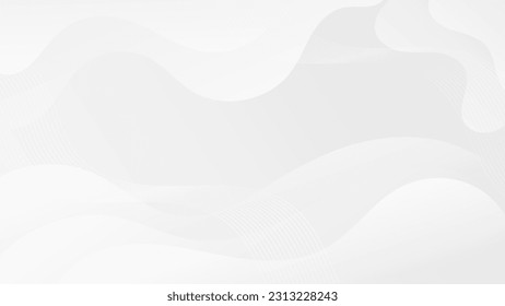 Abstract Gradient  white  liquid background. Modern  background design. Dynamic Waves. Fluid shapes composition.  Fit for website, banners, brochure, posters