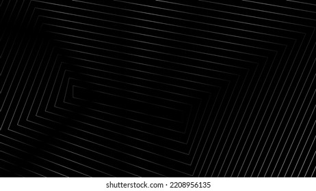 Abstract gradient white pattern of lines on black background. Vector graphic illustration.