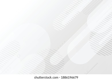 Abstract gradient white rounded lines pattern design of geometric element pattern template. Overlapping style of clear design future decoration background. illustration vector 