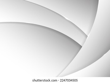 Abstract gradient white template design of elegance texture template diagram display. Overlapping layers with shadow style background. Vector 