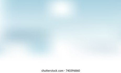 Abstract gradient winter snow blurred vector background.