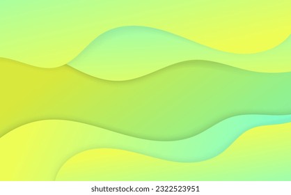 Abstract gradient yellow and green with free shape design. Simply design with pattern decorative artwork background. Vector