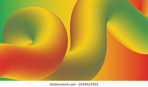 Abstract gradient of yellow, green and red  good for Black History Month and JuneTeenth  