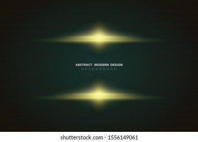 Abstract gradient yellow luxury light on black template design background. Use for poster, ad, template design, artwork. illustration vector eps10