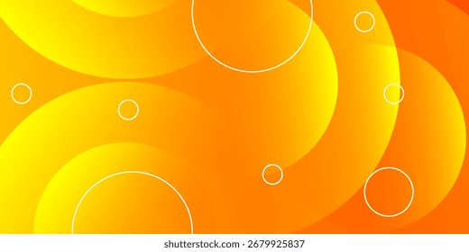 Abstract gradient yellow and orange geometric background. abstract gradient orange and yellow background with overlapping circle.