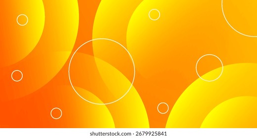 Gradiente Abstractas fondo geométrico amarillo y naranja. Gradiente abstracto fondo naranja y amarillo con círculo superpuesto.