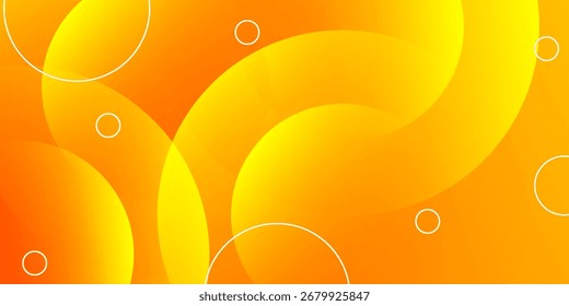 Abstract gradient yellow and orange geometric background. abstract gradient orange and yellow background with overlapping circle.