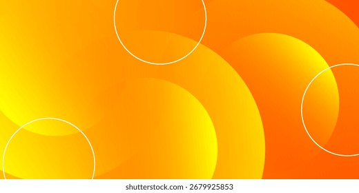 Gradiente Abstractas fondo geométrico amarillo y naranja. Gradiente abstracto fondo naranja y amarillo con círculo superpuesto.