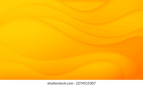 Abstract Gradient  Yellow Orange  liquid background. Modern  background design. Dynamic Waves. Fluid shapes composition.  Fit for website, banners, brochure, posters
