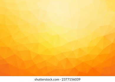 Abstract gradient yellow orange  low poly, triangle mosiac background vector illustration.