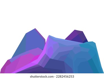 Abstract gradiental shapes of soft, curvy and angled structure in neon colors. Vector repeated geometric design
