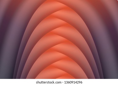 Abstract gradients background design of fluid shapes forming tunnel. Vector shapes composition with trendy gradients