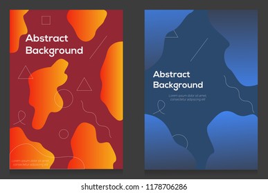  Abstract gradients background. Future Poster template