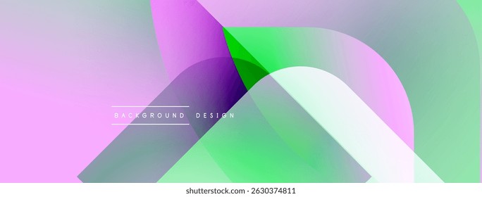 Abstract gradients blend, creating dynamic visual flow. Soft purple, green hues dominate composition. Modern design element.