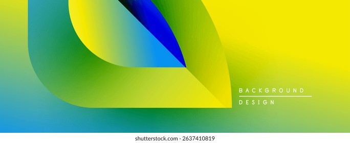 Abstract gradients blend, creating dynamic visual flow. Bright colors dominate composition, suggesting energy, movement. Modern design element.