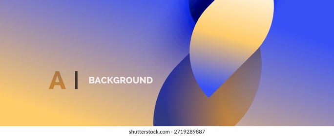 Mistura de gradientes abstratos, criando fluxo visual suave. Formas se sobrepõem, sugerindo profundidade, inovação, tecnologia. A transição das cores ocorre sem problemas.