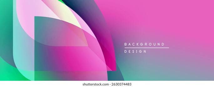 Abstract gradients blend, forming dynamic shapes. Pink, teal hues dominate composition. Modern design element for backgrounds.