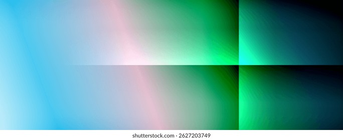 Abstract gradients blend turquoise, pink, green hues. Soft transitions create calming visual effect. Minimalist design, modern aesthetic.