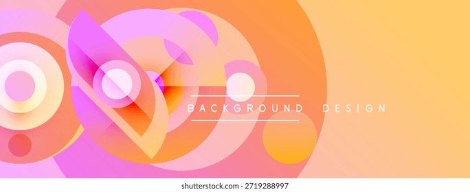 Los Gradientes Abstractas crean Formas dinámicas. Los tonos rosa, naranja y amarillo se mezclan suavemente. El diseño moderno evoca energía, calor. El texto lee el diseño de fondo.