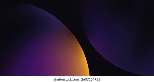 abstract gradients of deep purple, black, and golden background, business technology digital communication template, illustration element, future banner poster cover pattern creative graphic vector