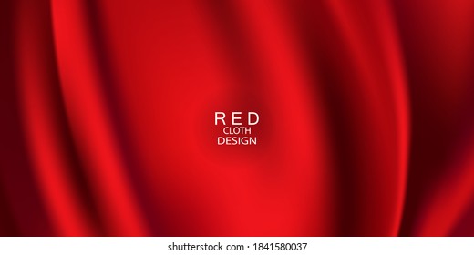 Abstract gradients, fabric red waves banner template background.