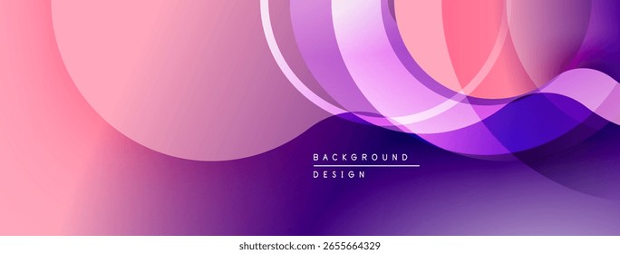 Gradientes Abstractas, Formas fluidas crean un fondo moderno. Los rosas suaves y los púrpuras se combinan a la perfección con un efecto visual dinámico.