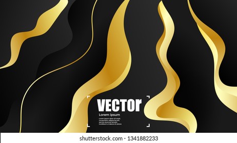 Abstract gradients gold background. colorful vector illustration