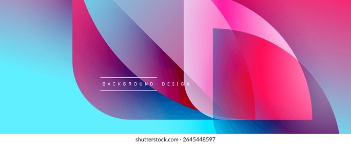 Abstract gradients overlap, creating dynamic visual effect. Blue transitions to pink, modern design elements present.