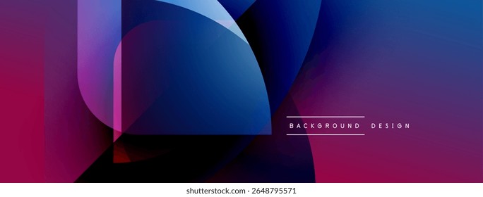 Abstract gradients overlap, creating dynamic visual flow. Purple, blue, pink hues blend seamlessly. Modern design element.