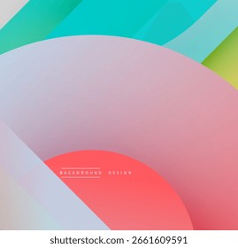 Abstract gradients overlap, creating soft color transitions. Minimalist design with flowing shapes, modern aesthetic.