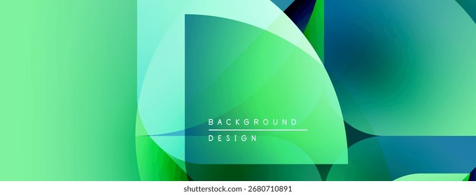 Gradientes abstratos se sobrepõem criando um efeito visual vibrante. Elementos de design modernos sugerem arte digital, transições suaves.