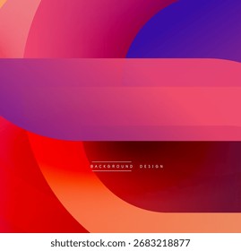 Abstract gradients overlap creating vibrant color blocks. Smooth transitions define shapes, forming modern background design.