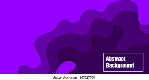 Abstract gradients Purple paper cutting background.