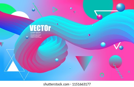 Abstract gradients waves background. colorful vector illustration