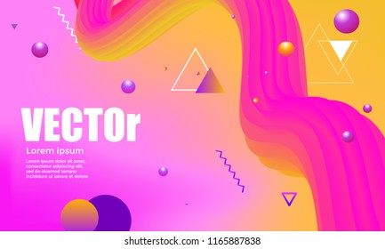 Abstract gradients waves geometric background. colorful vector illustration