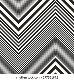 Abstract Gradually Striped Chevron. Seamless Pattern.