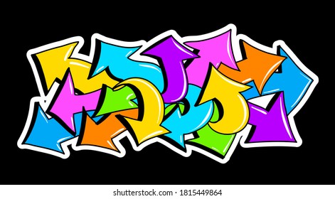 abstract graffiti arrows. Vector illustration