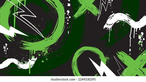 Abstract graffiti art background with scribble throw-up and tagging hand-drawn style. Street art graffiti urban theme for prints, banners, and textiles in vector format.
