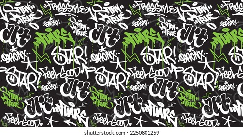 Abstract graffiti art background with scribble throw-up and tagging hand-drawn style. Street art graffiti urban theme for prints, patterns, banners, and textiles in vector format.