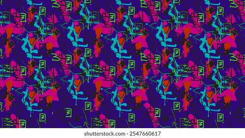Abstract Graffiti Art Style Vector Illustration Background