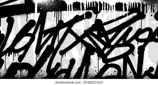 Abstract graffiti background scribbles and tagging hand-drawn style. Street art graffiti urban theme for prints, banners, and textiles in vector format.