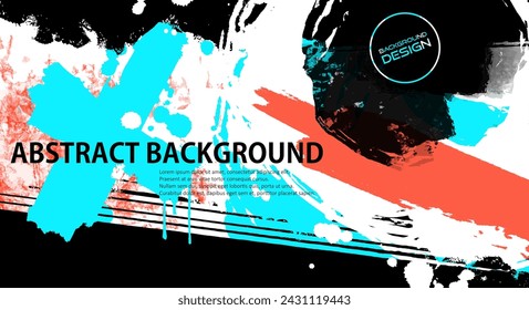 Abstract graffiti banner with colorful elements, paint splashes, scribbles and throw up pieces. Vector illustration.