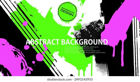 Abstract graffiti banner with colorful elements, paint splashes, scribbles and throw up pieces. Vector illustration.